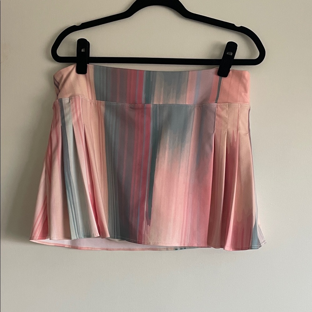 Source Unknown Pink and Gray Mini Skirt